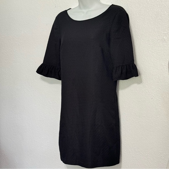 Club Monaco black ruffle sleeve dress size 0 - Picture 2 of 8